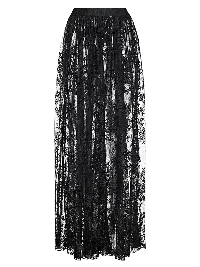 Women's Alona Lace Maxi Skirt - Black