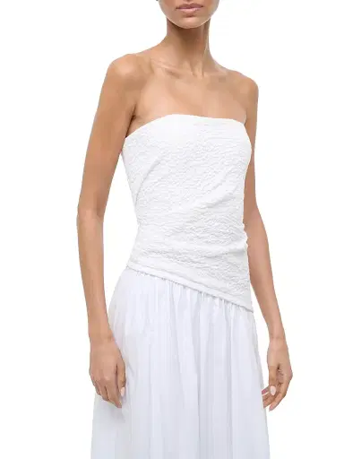 Staud Women's Nia Stretch-Cotton A-Line Midi-Dress - White - Size XL | Thumbnail 5 Staud Women's Nia Stretch-Cotton A-Line Midi-Dress - White - Size XL | Thumbnail 5