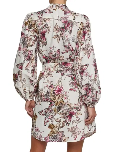 L'Agence Women's Kiersten Butterfly Jungle Print Shirtdress | Thumbnail 4 L'Agence Women's Kiersten Butterfly Jungle Print Shirtdress | Thumbnail 4