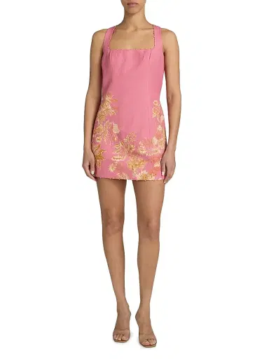 Hemant & Nandita Women's Floral A-Line Minidress | Thumbnail 2 Hemant & Nandita Women's Floral A-Line Minidress | Thumbnail 2