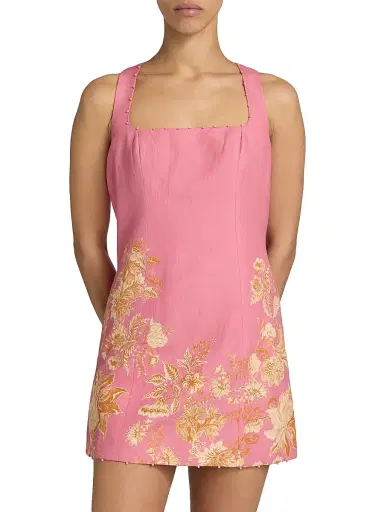 Hemant & Nandita Women's Floral A-Line Minidress - Size XL | Thumbnail 3