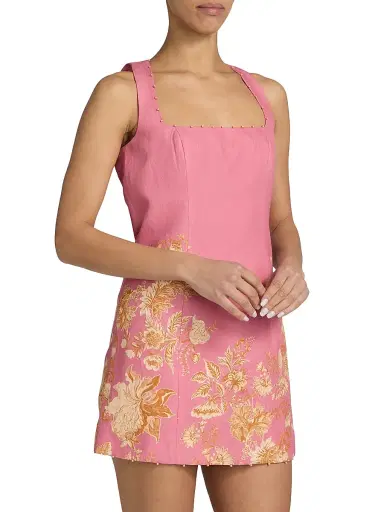 Hemant & Nandita Women's Floral A-Line Minidress - Size XL | Thumbnail 4