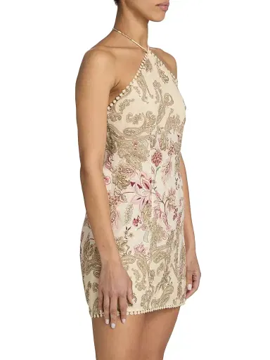 Hemant & Nandita Women's Paisley Cotton-Linen Sheath Minidress - Size XL | Thumbnail 4