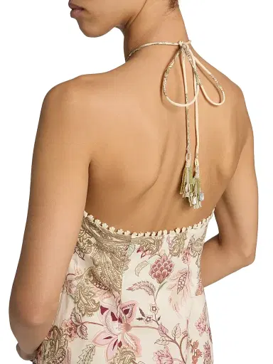 Hemant & Nandita Women's Paisley Cotton-Linen Sheath Minidress - Size XL | Thumbnail 6