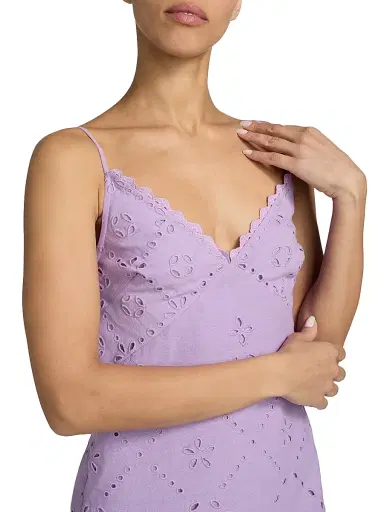 Hemant & Nandita Women's Cotton-Linen A-Line Minidress | Thumbnail 6 Hemant & Nandita Women's Cotton-Linen A-Line Minidress | Thumbnail 6