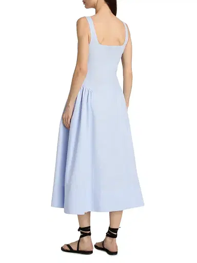 Proenza Schouler White Label Women's Kendall Tech Cotton-Blend Midi-Dress | Thumbnail 5 Proenza Schouler White Label Women's Kendall Tech Cotton-Blend Midi-Dress | Thumbnail 5