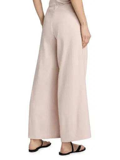 Proenza Schouler White Label Women's Calla Slub Linen-Blend Pants - Orchid - Size 0 | Thumbnail 5