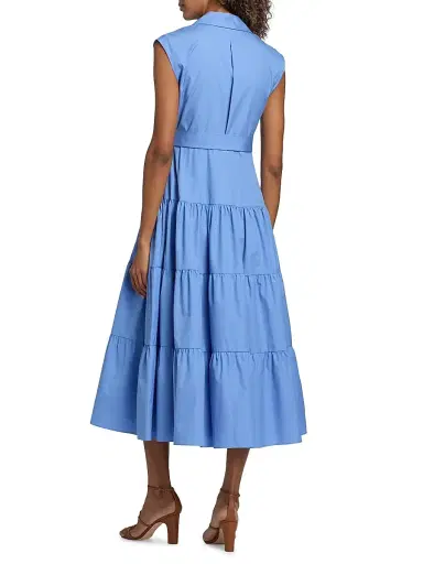 Kobi Halperin Women's Bea Cotton-Poplin Tiered Self-Belt Midi-Dress | Thumbnail 5