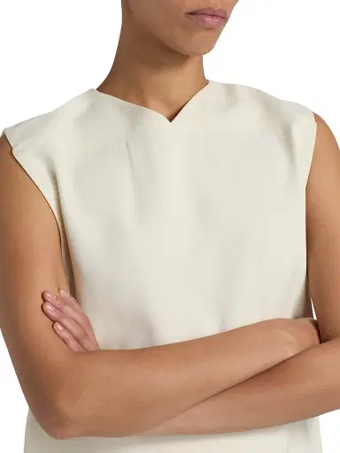 Loulou de Saison Women's Daika Boxy V-Neck Top | Thumbnail 6 Loulou de Saison Women's Daika Boxy V-Neck Top | Thumbnail 6
