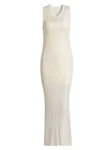 Loulou de Saison Women's Icaria Rib-Knit Midi-Dress | Thumbnail 1 Loulou de Saison Women's Icaria Rib-Knit Midi-Dress | Thumbnail 1
