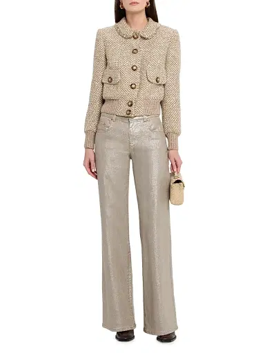 Maison Common Women's Tweed Knit Blazer - Beige Multi | Thumbnail 2 Maison Common Women's Tweed Knit Blazer - Beige Multi | Thumbnail 2