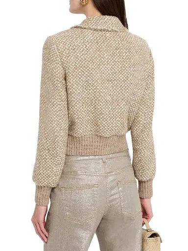 Maison Common Women's Tweed Knit Blazer - Beige Multi | Thumbnail 4 Maison Common Women's Tweed Knit Blazer - Beige Multi | Thumbnail 4
