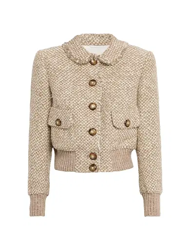 Maison Common Women's Tweed Knit Blazer - Beige Multi | Thumbnail 1 Maison Common Women's Tweed Knit Blazer - Beige Multi | Thumbnail 1