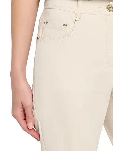 MAISON COMMON Women's Stretch-Denim Crop Jeans - Sand - Size 14 | Thumbnail 5 MAISON COMMON Women's Stretch-Denim Crop Jeans - Sand - Size 14 | Thumbnail 5