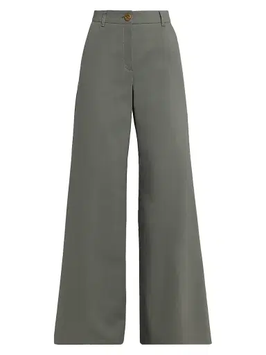 MAISON COMMON Women's Cotton-Blend Wide-Leg Pants - Green - Size 12 | Thumbnail 1
