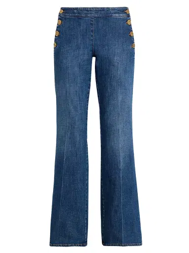 MAISON COMMON Women's Stretch Bootcut Jeans - Blue Multi - Size 12 | Thumbnail 1 MAISON COMMON Women's Stretch Bootcut Jeans - Blue Multi - Size 12 | Thumbnail 1