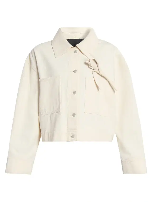 Women's Boxy Denim Jacket - Ecru