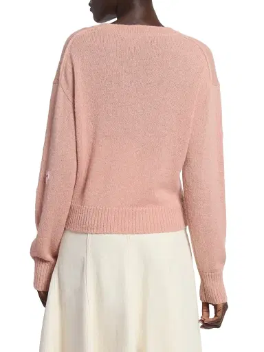 Erdem Women's Garden Embroidered Sweater - Rose | Thumbnail 5
