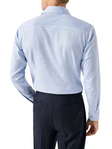 Eton Men's Micro-Houndstooth Slim-Fit Cotton Twill Shirt | Thumbnail 3 Eton Men's Micro-Houndstooth Slim-Fit Cotton Twill Shirt | Thumbnail 3