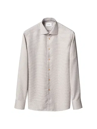 Eton Men's Houndstooth Contemporary-Fit Cotton Twill Shirt | Thumbnail 2 Eton Men's Houndstooth Contemporary-Fit Cotton Twill Shirt | Thumbnail 2