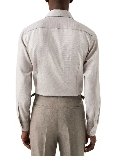 Eton Men's Houndstooth Contemporary-Fit Cotton Twill Shirt | Thumbnail 4 Eton Men's Houndstooth Contemporary-Fit Cotton Twill Shirt | Thumbnail 4