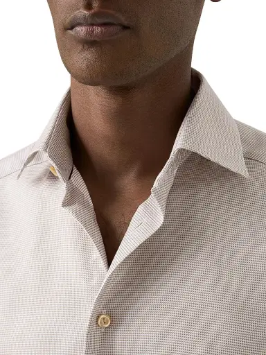 Eton Men's Houndstooth Contemporary-Fit Cotton Twill Shirt | Thumbnail 5 Eton Men's Houndstooth Contemporary-Fit Cotton Twill Shirt | Thumbnail 5