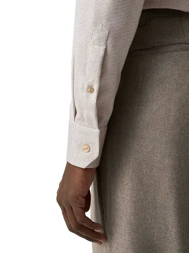 Eton Men's Houndstooth Contemporary-Fit Cotton Twill Shirt | Thumbnail 6 Eton Men's Houndstooth Contemporary-Fit Cotton Twill Shirt | Thumbnail 6