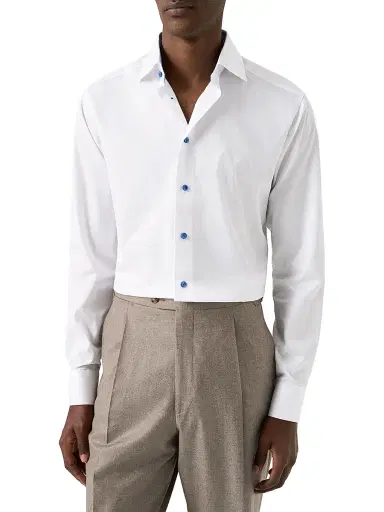 Eton Men's Signature Floral Twill Contemporary-Fit Shirt - White - Size 18 | Thumbnail 3