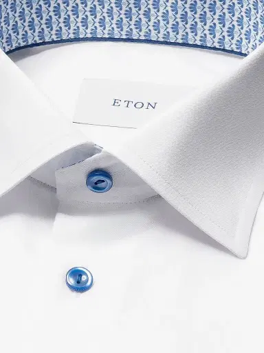 Eton Men's Signature Floral Twill Contemporary-Fit Shirt - White - Size 18 | Thumbnail 7