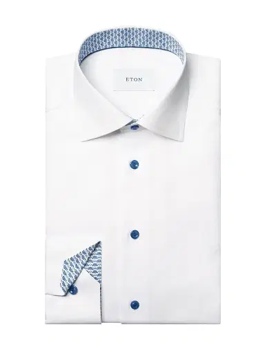 Eton Men's Signature Floral Twill Contemporary-Fit Shirt - White - Size 18 | Thumbnail 1