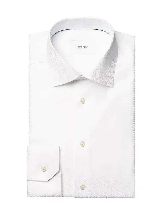 Men's Textured Slim-Fit Cotton Dobby Shirt - White