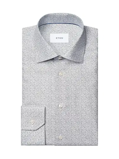 Eton Men's Floral Contemporary-Fit Twill Shirt - Blue - Size 18 | Thumbnail 1
