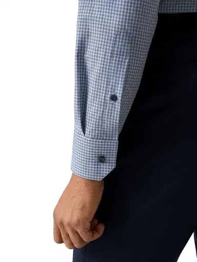 Eton Men's Slim-Fit Check Twill Shirt - Blue - Size 17.5 | Thumbnail 5 Eton Men's Slim-Fit Check Twill Shirt - Blue - Size 17.5 | Thumbnail 5