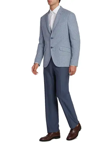Etro Men's Chevron Single-Breasted Sport Jacket - Azzurro - Size 46 | Thumbnail 2 Etro Men's Chevron Single-Breasted Sport Jacket - Azzurro - Size 46 | Thumbnail 2