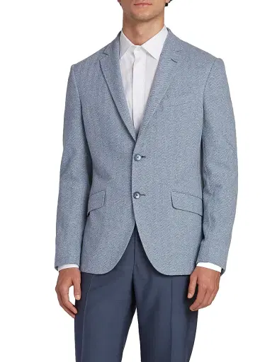Etro Men's Chevron Single-Breasted Sport Jacket - Azzurro - Size 46 | Thumbnail 3 Etro Men's Chevron Single-Breasted Sport Jacket - Azzurro - Size 46 | Thumbnail 3