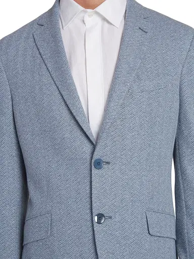 Etro Men's Chevron Single-Breasted Sport Jacket - Azzurro - Size 46 | Thumbnail 7 Etro Men's Chevron Single-Breasted Sport Jacket - Azzurro - Size 46 | Thumbnail 7