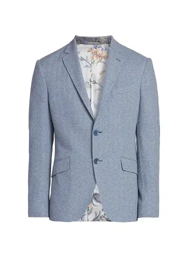 Etro Men's Chevron Single-Breasted Sport Jacket - Azzurro - Size 46 | Thumbnail 1 Etro Men's Chevron Single-Breasted Sport Jacket - Azzurro - Size 46 | Thumbnail 1