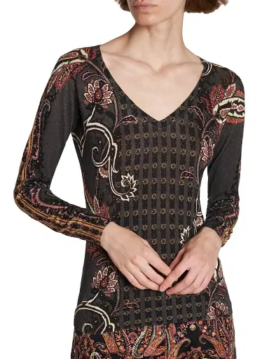 Etro Women's Paisley Silk-Cashmere Sweater | Thumbnail 6