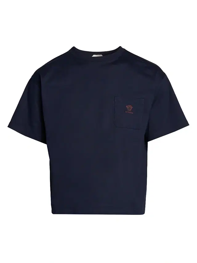 Men's Medusa Pocket Crewneck T-Shirt - Navy Blue