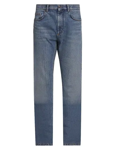 Versace Men's Stretch Light Stone Slim-Straight Jeans - Medium Blue | Thumbnail 1
