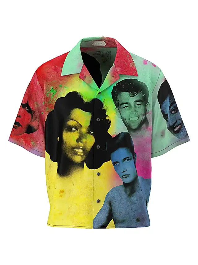 Versace Men's The Party Print Silk Shirt