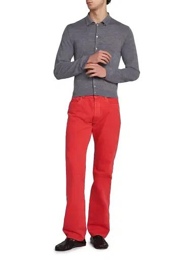 Versace Men's Wool Collared Cardigan | Thumbnail 2 Versace Men's Wool Collared Cardigan | Thumbnail 2