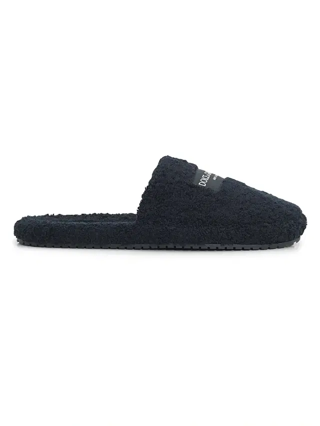 Dolce & Gabbana Men's Terry Logo Slippers - Black