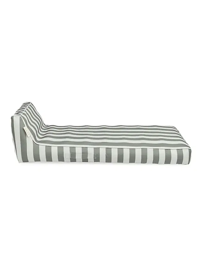 Seagrass Stripe Luxe Lie-On Lounger - Orange