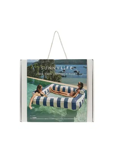 Sunnylife Le Weekend Deluxe Twin Hammock - Blue | Thumbnail 4