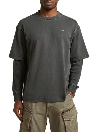 G-Star Men's Double Layer Long-Sleeve T-Shirt | Thumbnail 3