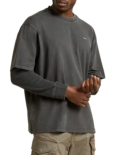 G-Star Men's Double Layer Long-Sleeve T-Shirt | Thumbnail 4