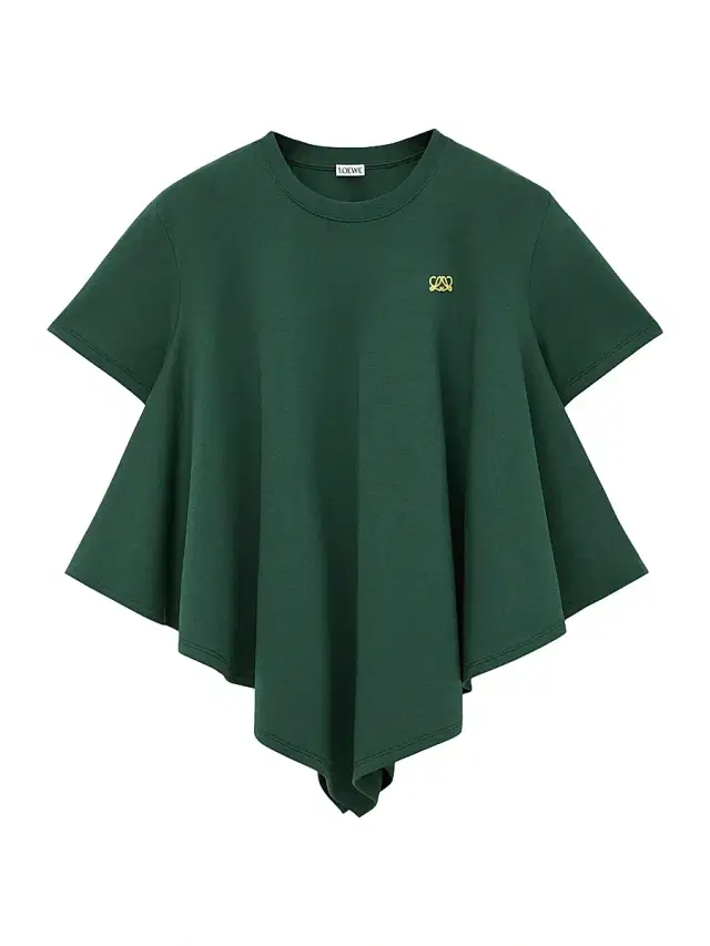 LOEWE Women's Cape Cotton-Blend T-Shirt - Dark Green