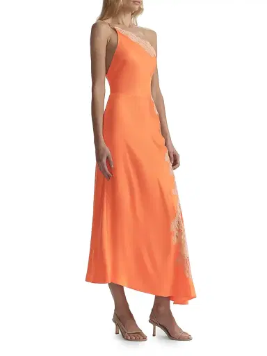 A.L.C. Women's Lou Lace-Trim Satin Midi-Slipdress | Thumbnail 4 A.L.C. Women's Lou Lace-Trim Satin Midi-Slipdress | Thumbnail 4