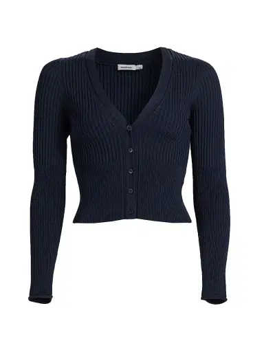 Simkhai Women's Ailany Rib-Knit Cardigan - Midnight - Size XS | Thumbnail 1